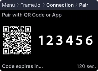 Ejemplo de cómo se muestra un código QR